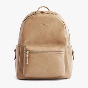 Maeden bags - camel Maden leather backpack mini